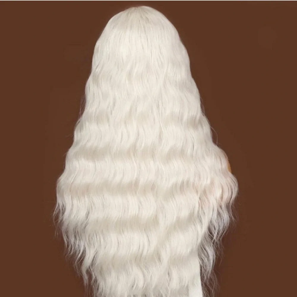 ASNI 22”  WHITE BLONDE WAVY  Lace Front Wig *NEW*